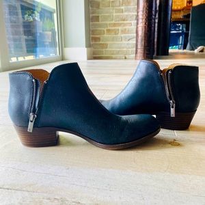 Lucky Brand black leather booties worn 2x